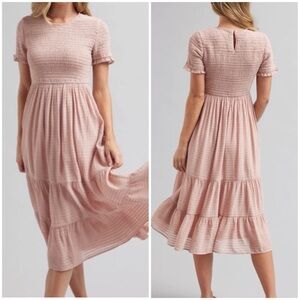 \Polagram\ Smocked Midi Dress